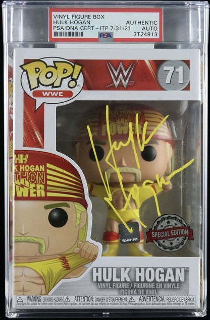 Hulk Hogan Signed Funko Pop #71 PSA/DNA Encapsulated Autographed WWE Tristar