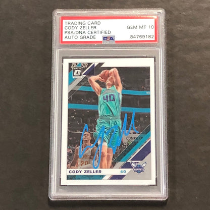 2019-20 Panini Donruss #44 Cody Zeller Signed Card AUTO 10 PSA Slabbed Hornets