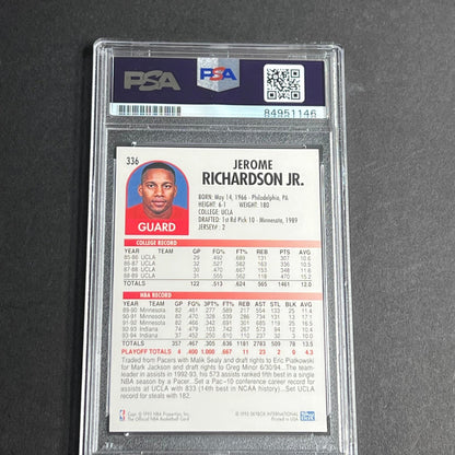 1993-94 Skybox #336 Jerome Richardson Signed Card AUTO PSA Slabbed Clippers