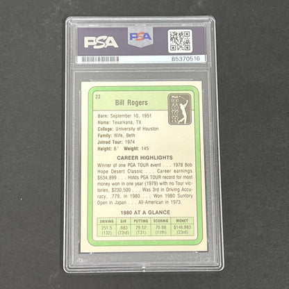 1981 Donruss PGA Tour #23 Bill Rogers Signed Card AUTO PSA Slabbed Golf