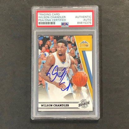 2010-11 Panini Season Update #132 Wilson Chandler Signed AUTO PSA Slabbed Nugget