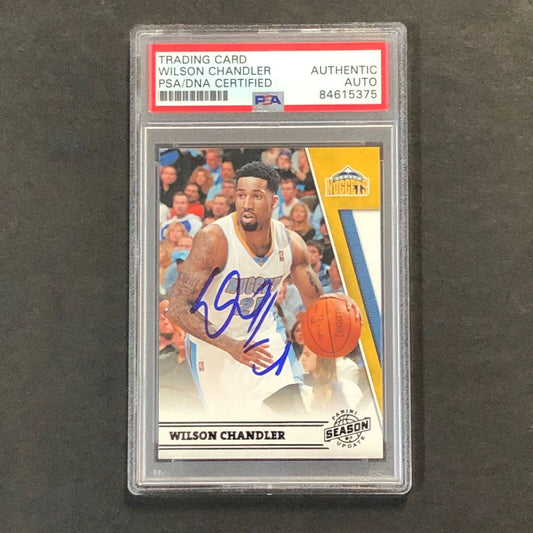 2010-11 Panini Season Update #132 Wilson Chandler Signed AUTO PSA Slabbed Nugget