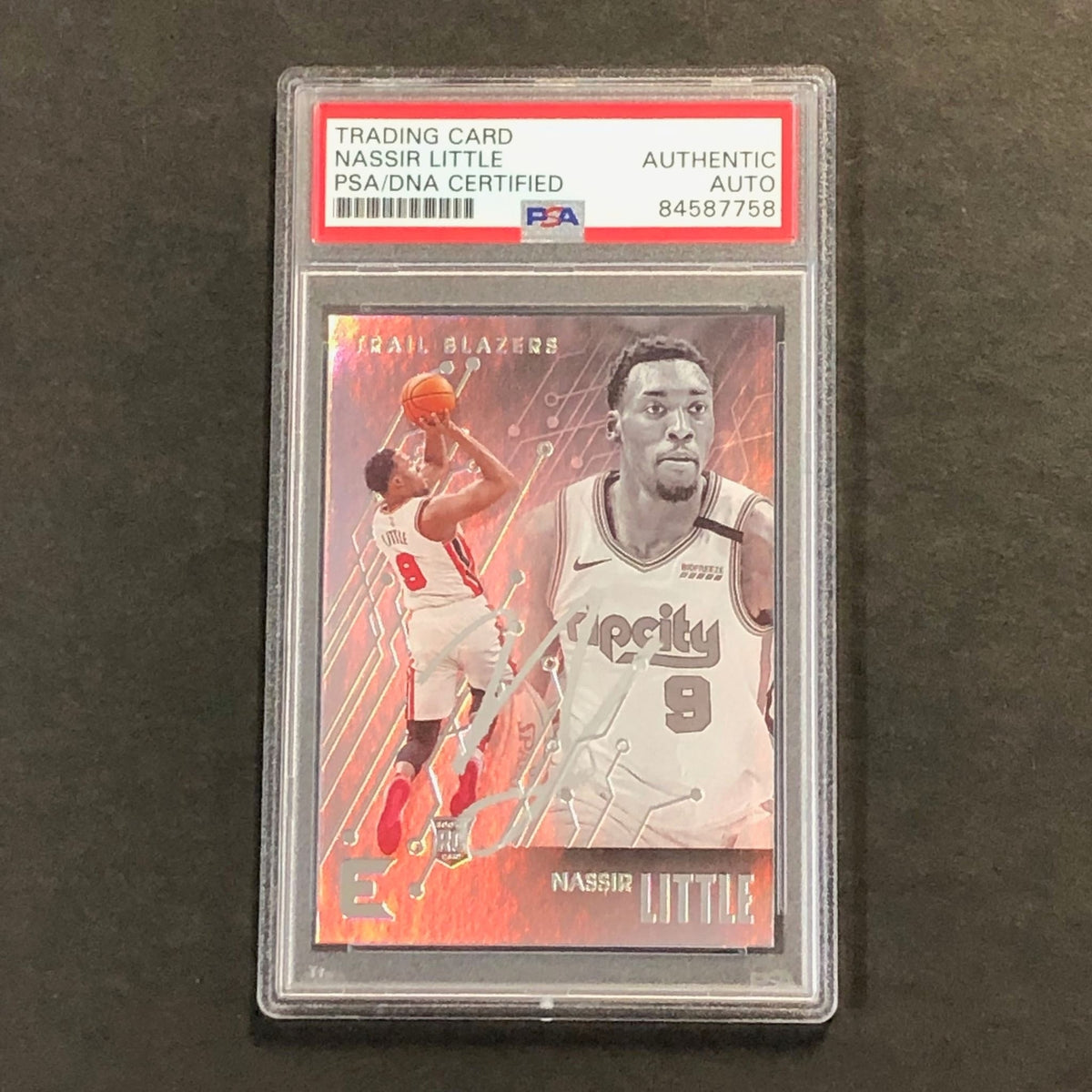 2019-20 Panini Essentials #22 Nassir Little Signed Rookie Card AUTO PSA Slabbed