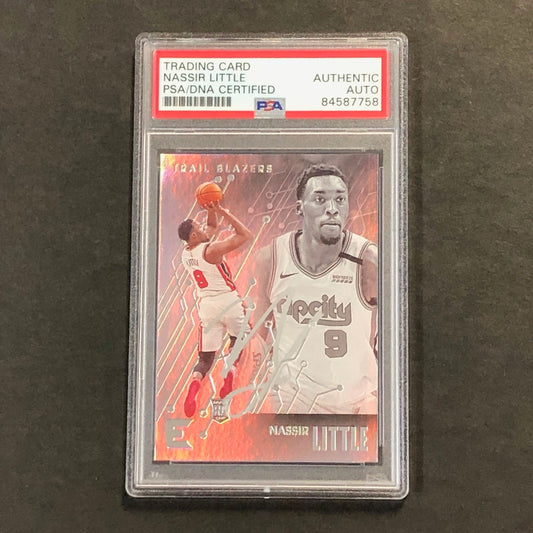 2019-20 Panini Essentials #22 Nassir Little Signed Rookie Card AUTO PSA Slabbed