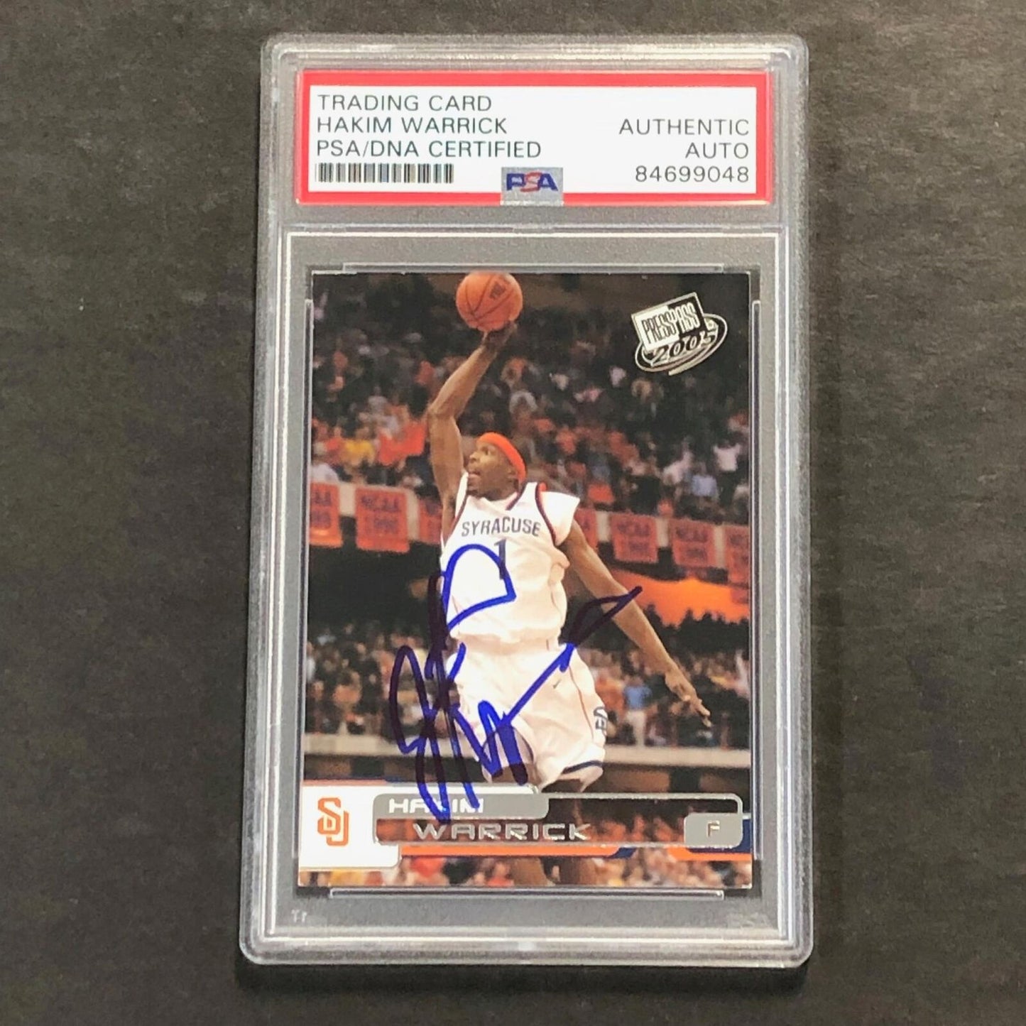 2005-06 Press Pass #B34 Hakim Warrick Signed Card AUTO PSA Slabbed RC