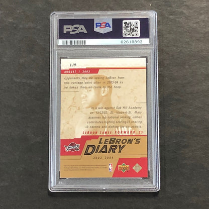 2003 Upper Deck #LJ9 Lebron James PSA 6 EX-MT Lebron's Diary