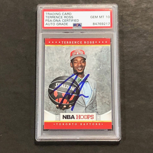 2012-13 NBA Hoops #282 Terrence Ross Signed Card AUTO 10 PSA Slabbed Raptors