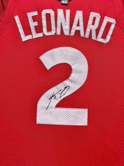 Kawhi Leonard Framed Signed Jersey PSA/DNA Toronto Raptors Auto Grade 10