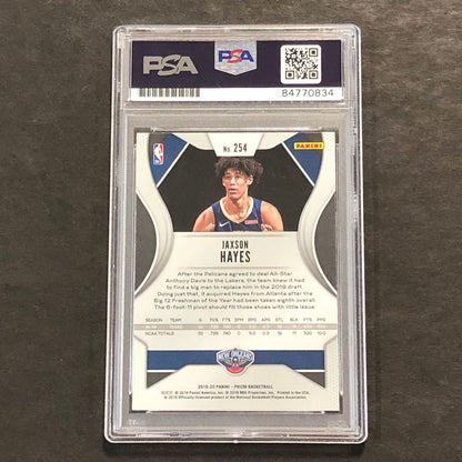 2019-20 Panini Prizm #254 Jaxson Hayes Signed Card AUTO 10 PSA Slabbed RC Pelica