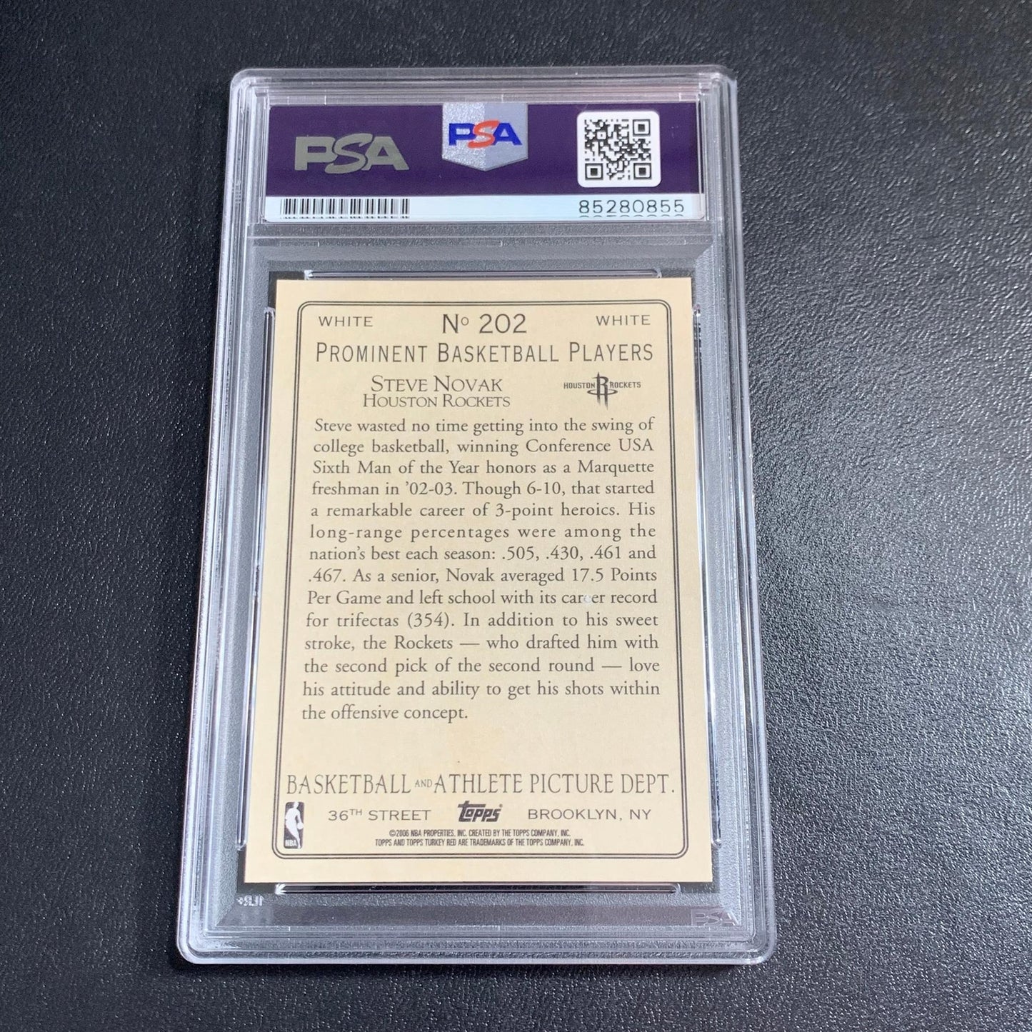 2006 TOPPS Turkey Red #N202 STEVE NOVAK Signed Card PSA AUTO Slabbed Rockets