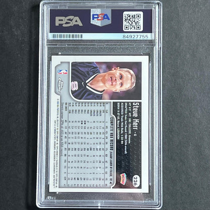 2000-01 Topps Chrome #226 Steve Kerr Signed Card Auto 10 PSA Slabbed Spurs