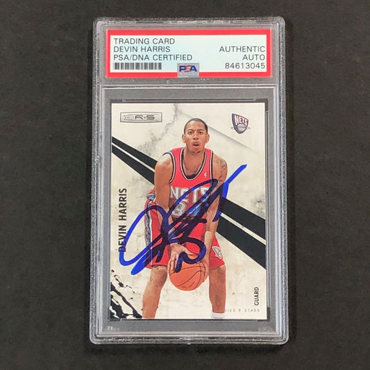 2010-11 Panini Rookies & Stars #6 Devin Harris Signed Card AUTO PSA Slabbed Nets