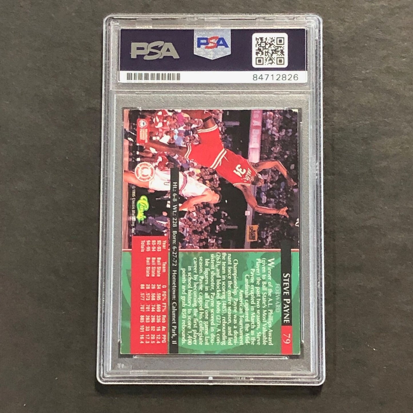 1994-95 Rookies #79 Steve Payne Signed Card PSA Slabbed State