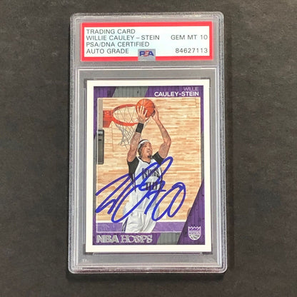 2016-17 NBA Hoops #63 Willie Cauley-Stein Signed Card AUTO GRADE 10 PSA Slabbed