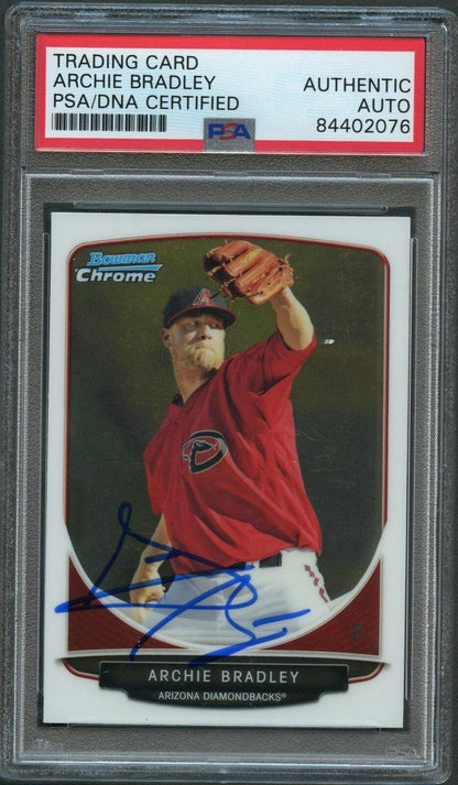 2013 Bowman Draft Chrome #TP30 Archie Bradley Signed Card PSA Slabbed Auto Rooki