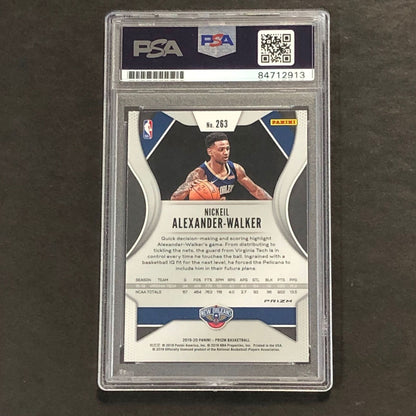 2019-20 Panini Prizm #263 Nickeil Alexander Walker Signed Card AUTO PSA Slabbed