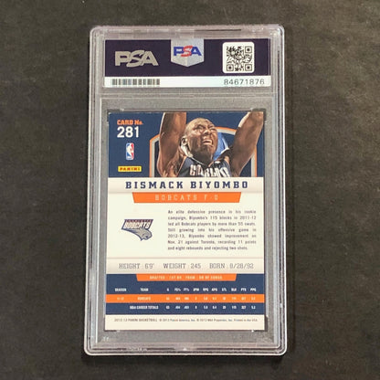 2012-13 Panini Basketball #281 Bismack Biyombo Signed Card PSA Slabbed