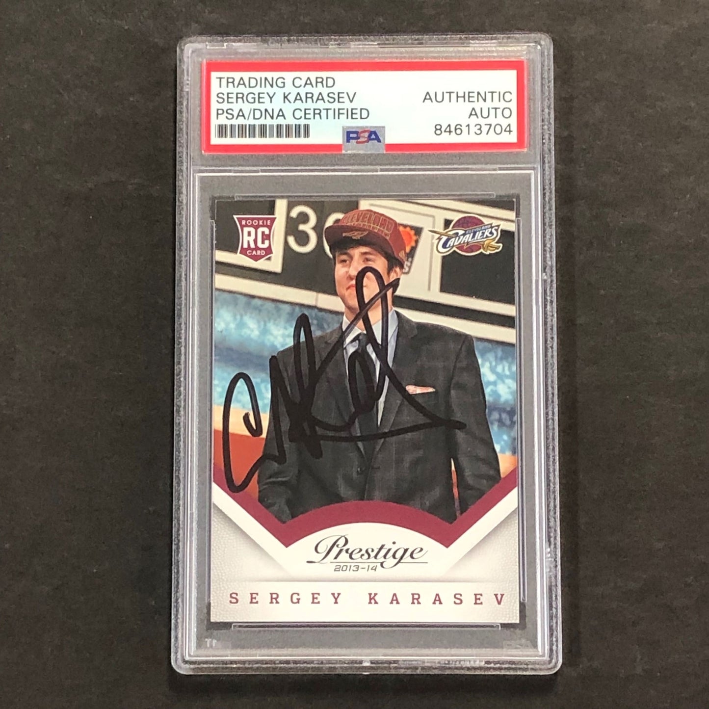 2013-14 Panini Prestige #179 Sergey Karasev Signed Card AUTO PSA Slabbed RC Cava