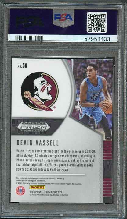 2020 Prizm Draft Picks #56 Devin Vassell PSA 10 RC Spurs