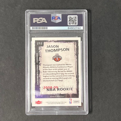 2008-09 FLEER #212 Jason Thompson Signed Card AUTO 10 PSA Slabbed RC Kings