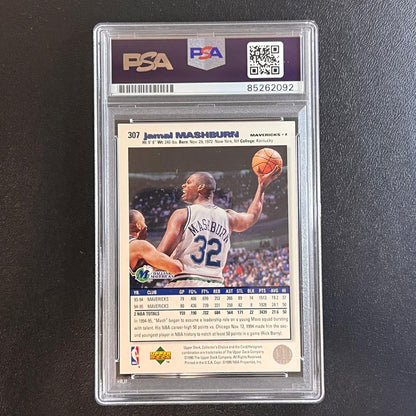 1995 Upper Deck Collector's Choice #307 Jamal Mashburn Signed Card PSA Slabbed M