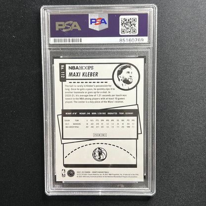 2021-22 Panini Hoops #112 Maxi Kleber Signed Card AUTO 10 PSA/DNA Slabbed Maveri