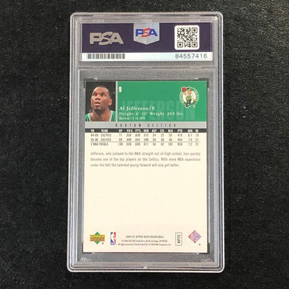 2006-07 Upper Deck #9 AL JEFFERSON Signed Card AUTO PSA Slabbed Celtics