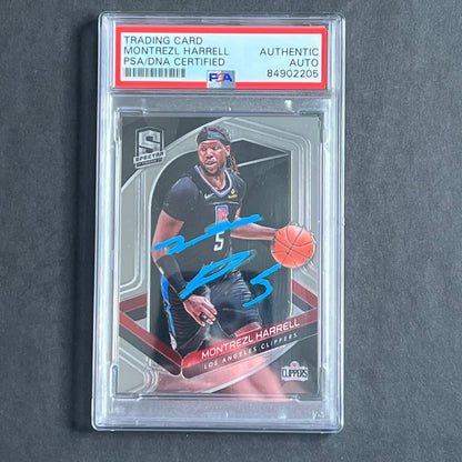 2019-20 Optic Spectra #23 Montrezl Harrell Signed Card PSA Slabbed Clippers