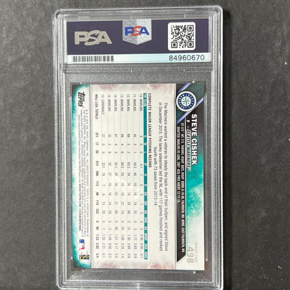 2016 Topps #498 Steve Cishek Signed Card PSA Slabbed AUTO Mariners