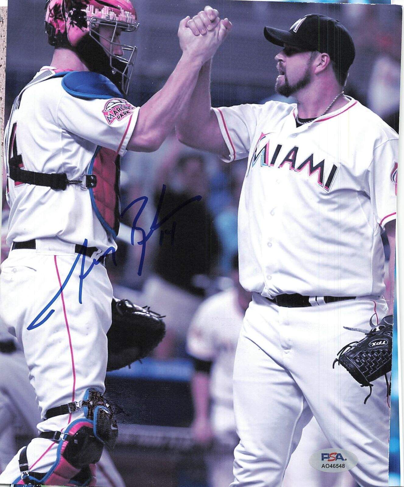 JOHN BUCK Signed 8x10 Photo PSA/DNA Miami Marlins Autographed