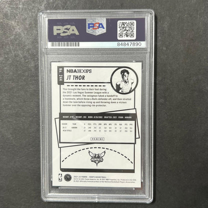 2021-22 Panini Hoops #244 JT Thor Signed Card AUTO PSA/DNA Slabbed Hornets