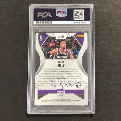 2019-20 Panini Prizm #127 Buddy Hield Signed Card AUTO PSA Slabbed Kings