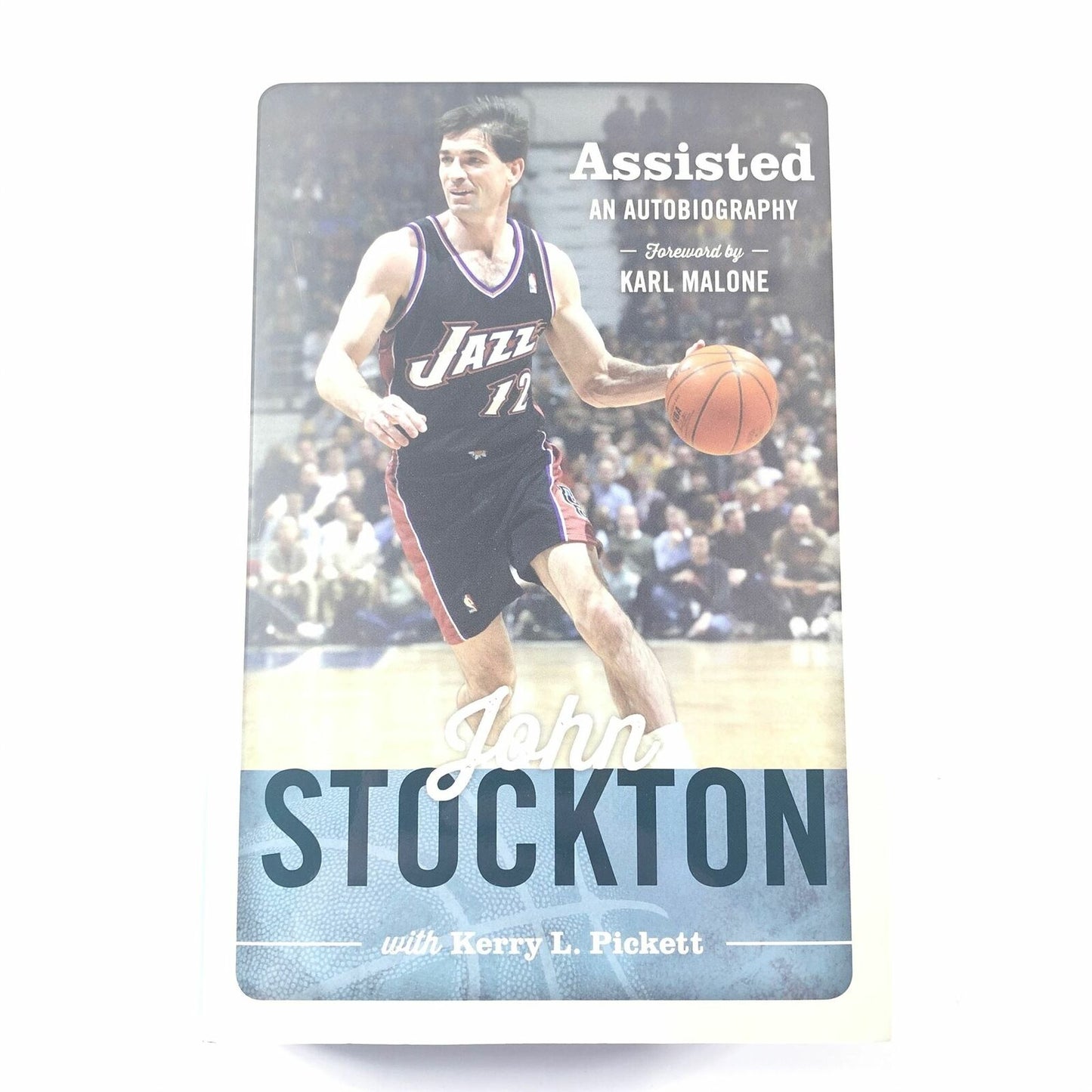 John Stockton Signed Book PSA/DNA Autographed Assisted Autobiography Utah Jazz