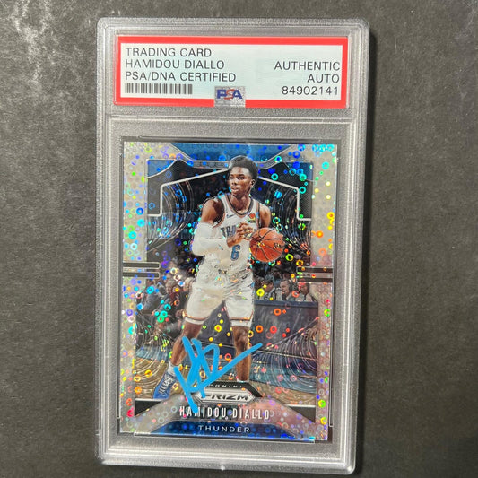 2019-20 Panini Prizm #184 Hamidou Diallo Signed Card AUTO PSA Slabbed Thunder