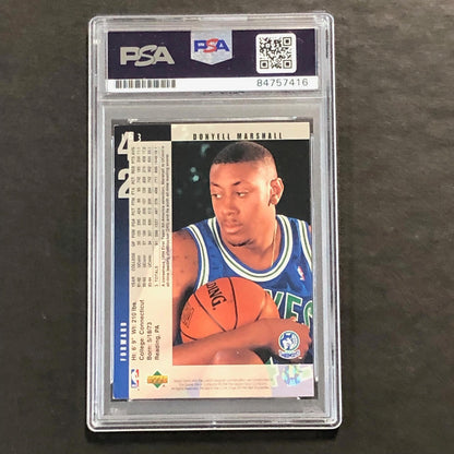 1994 UpperDeck #63 Donyell Marshall Signed Card AUTO PSA/DNA Slabbed Timberwolve