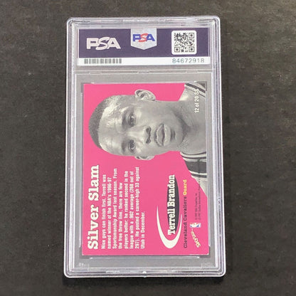 1996-97 Skybox Silver Slam #12 Terrell Brandon Signed Card AUTO PSA/DNA Slabbed