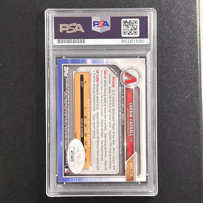 2019 Topps First Bowman Chrome #BDC-125 Corbin Carroll signed card PSA/DNA AUTO