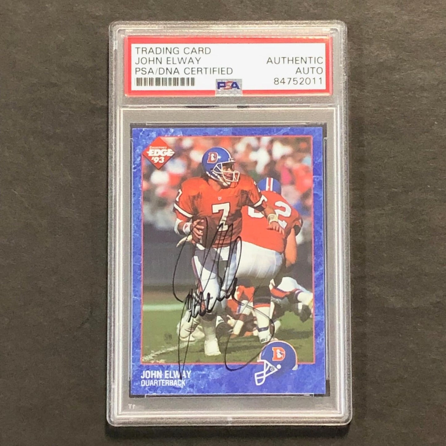 1993 Collector's Edge #1 John Elway Signed Card AUTO PSA slabbed Denver Broncos