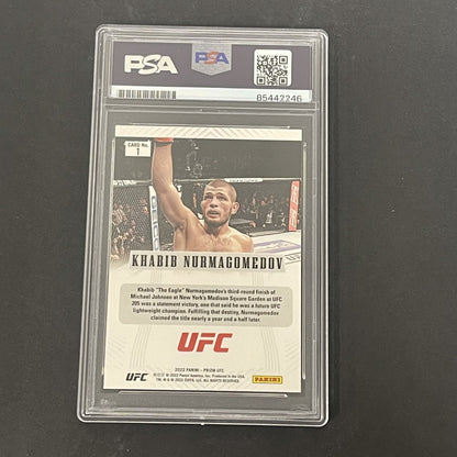 2022 Panini Prizm #1 Khabib Nurmagomedov signed card PSA