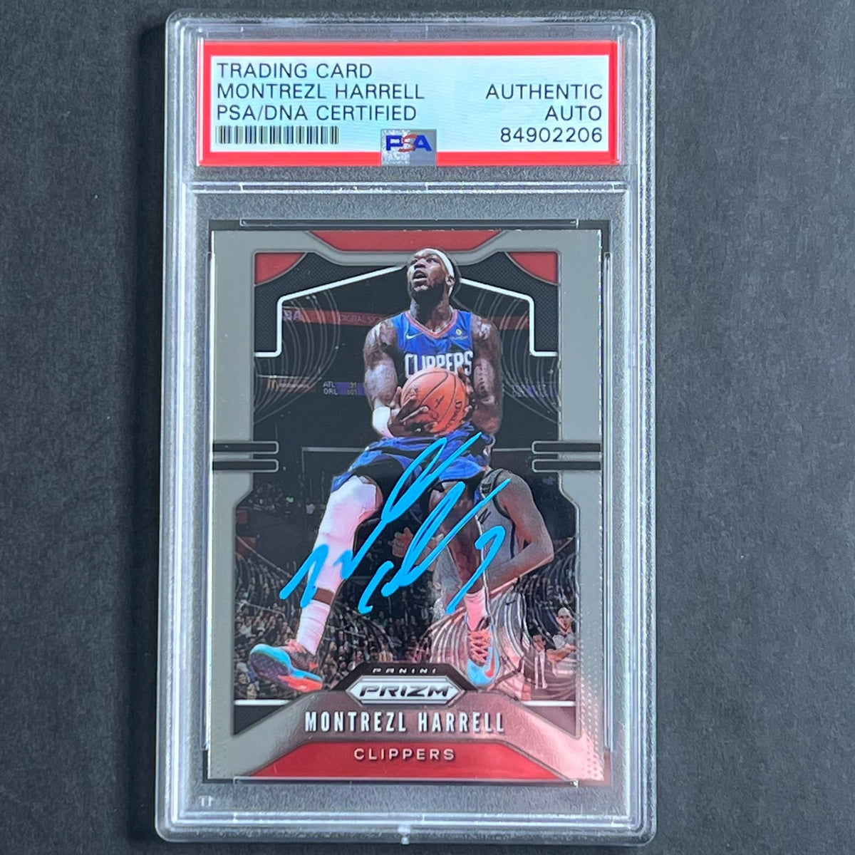 2019-20 Panini Prizm #124 Montrezl Harrell Signed Card PSA Slabbed Clippers