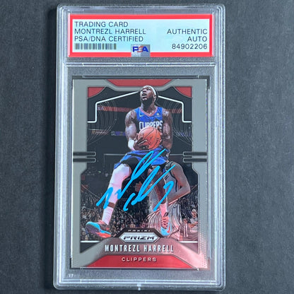 2019-20 Panini Prizm #124 Montrezl Harrell Signed Card PSA Slabbed Clippers