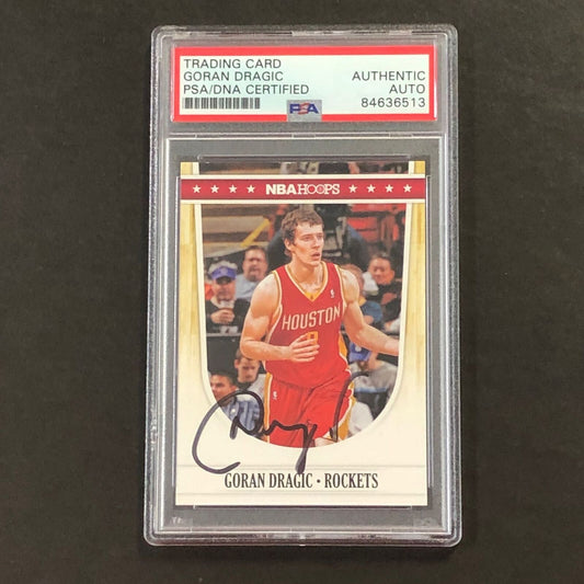 2011-12 NBA Hoops #71 Goran Dragic Signed Card AUTO PSA/DNA Slabbed Rockets