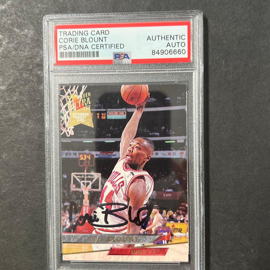 1993-94 Fleer Ultra #218 Corie Blount Signed Card AUTO PSA Slabbed Bulls