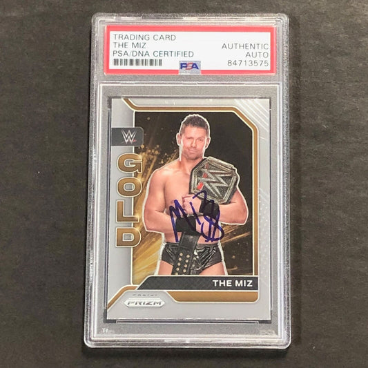 2022 Panini Prizm GOLD #5 The Miz Signed Card AUTO PSA Slabbed WWE