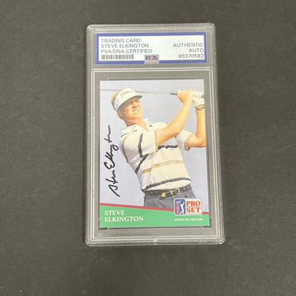 1991 Pro Set #148 Steve Elkington Signed Card PSA/DNA Slabbed AUTO