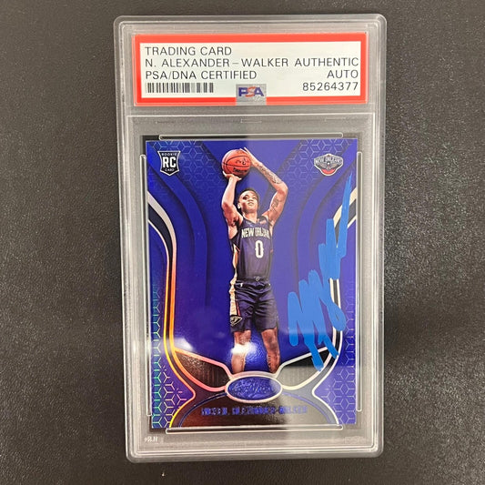 2019-20 Panini Certified #166 Nickeil Alexander Walker Signed Card AUTO PSA Slab