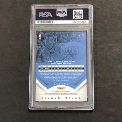 2013-14 Panini Prestige #19 JaVale McGee Signed AUTO 10 PSA Slabbed Nuggets