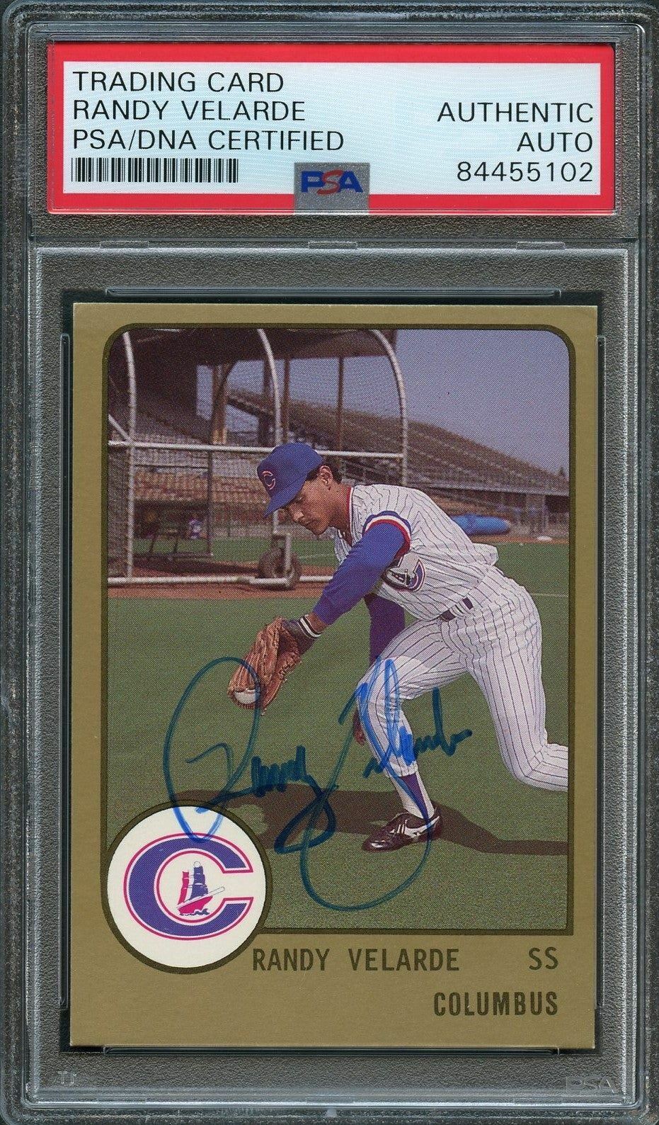 1988 Columbus Clippers ProCards #324 Randy Velarde Signed Card PSA Slabbed Auto