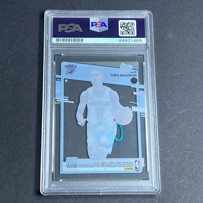 2020-21 Panini Clearly Donruss #60 Theo Maledon Signed Card Auto Grade 10 PSA Sl
