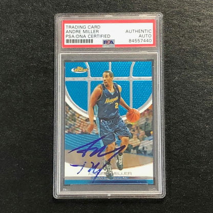 2005-06 Topps Finest #99 Andre Miller Signed AUTO PSA Slabbed Nuggets